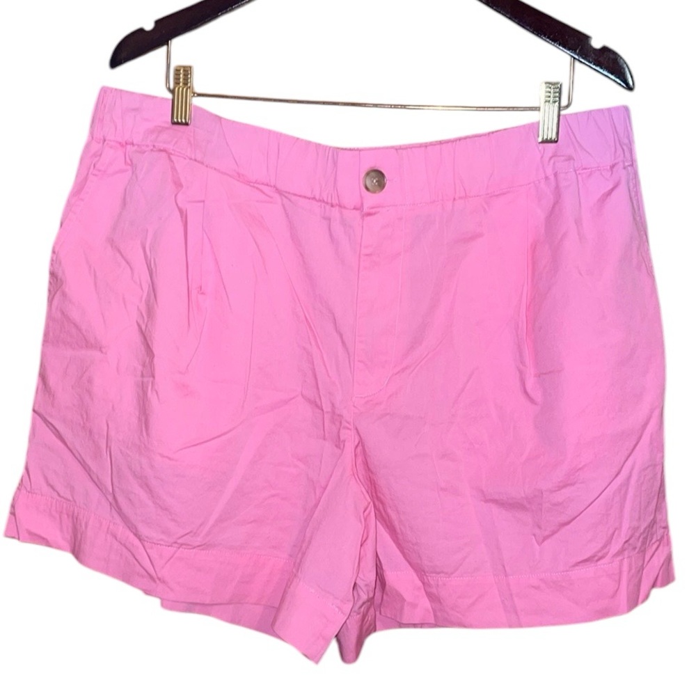 •A NEW DAY•NWOT VIBRANT PINK HI-RISE LIGHTWEIGHT FLOWY SHORTS W/POCKETS SIZE XL